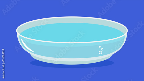 Water bowl, illustration, vector, cartoon