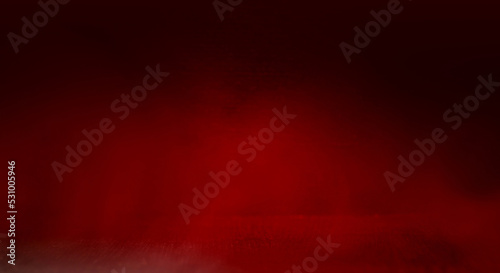 Smoke and light scene, red black background
