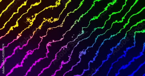 Diagonal glowing stripes. Dynamic abstract background, 4K animation.