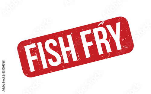 Fish Fry Rubber Stamp Seal Vector