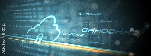 Cyber security and information or network protection. Future technology web services for business and internet project