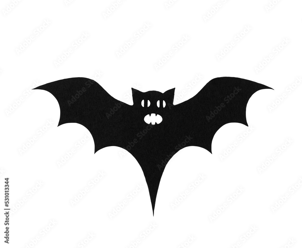 Black bat. Halloween.
