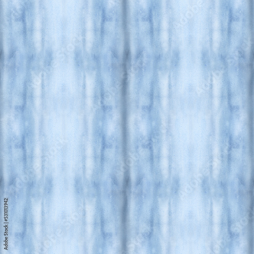 Seamless watercolor abstraction pattern. Spreading blue paint. Smooth gradient. Liquid effect.