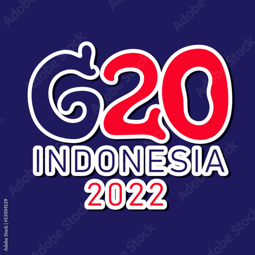 Template for G20 conference in Indonesia in 2022. Vector illustration photo