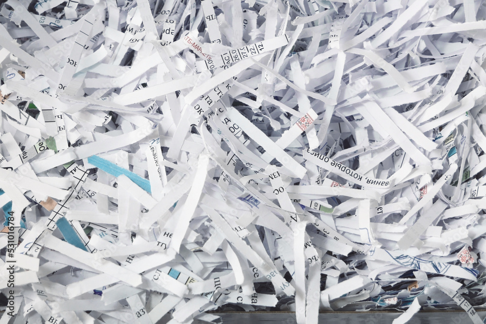 Heap of white shredded papers background, Heap of white shredded papers background,