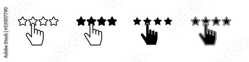 Rating icon vector set. Star illustration sign collection. Ranking symbol. assessment logo.