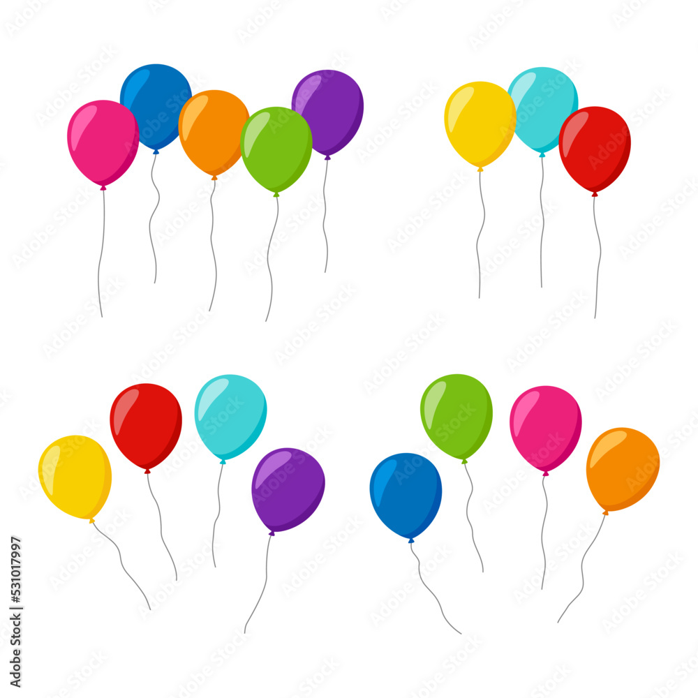 Set of Balloon isolated on white background Set of Balloon isolated on white background