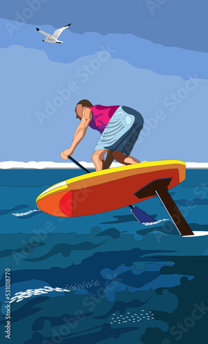 man on paddleboard in ocean