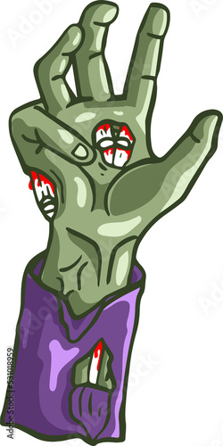 Photos Monster Hand Halloween Doodle Illustration
