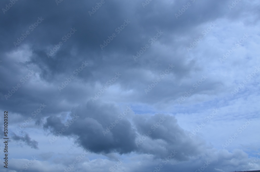 Picturesque view of sky with fluffy clouds