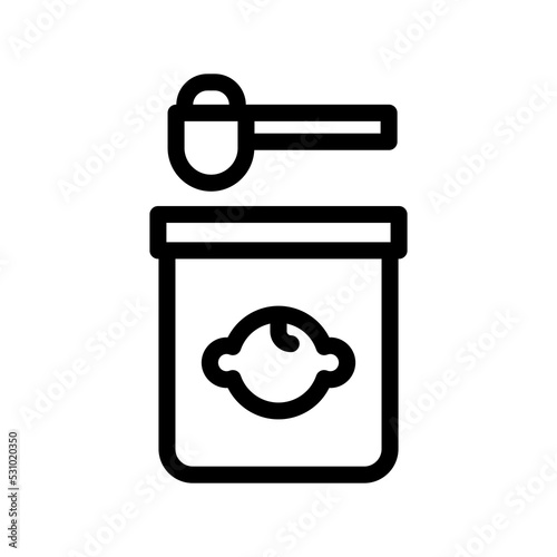 milk powder line icon illustration vector graphic 