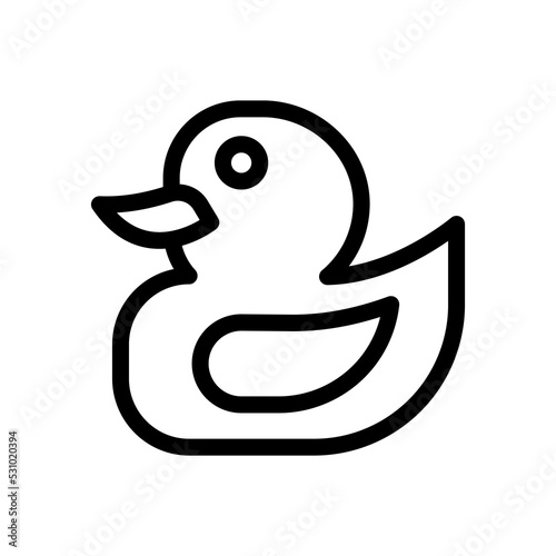 rubber duck line icon illustration vector graphic 