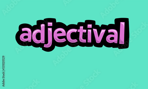 ADJECTIVAL writing vector design on a blue background