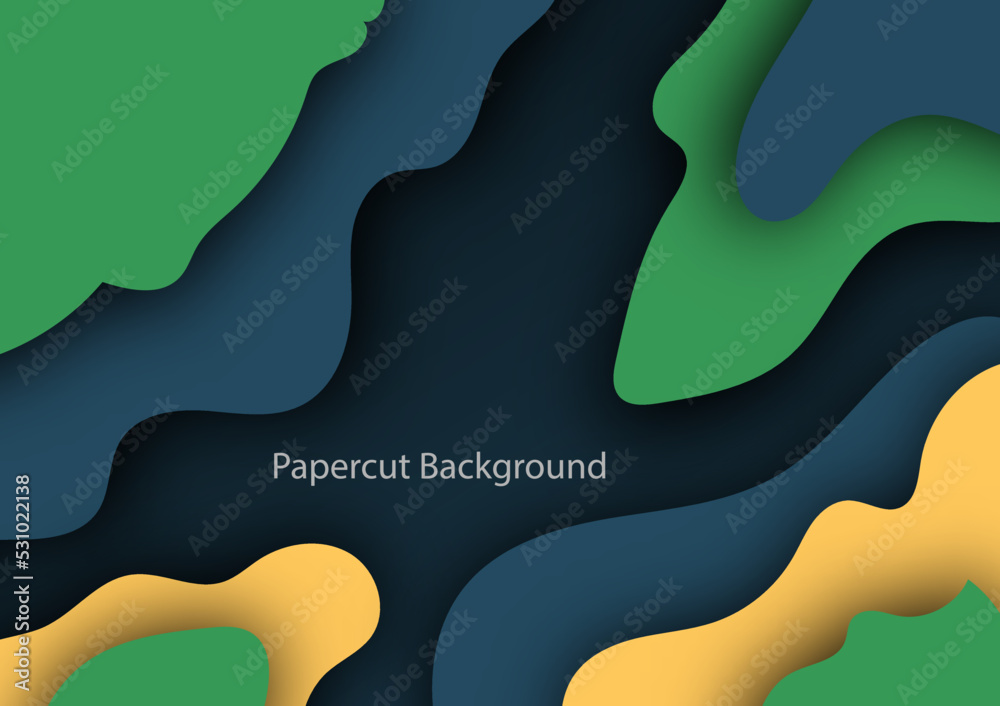 Paper cut background free form shape