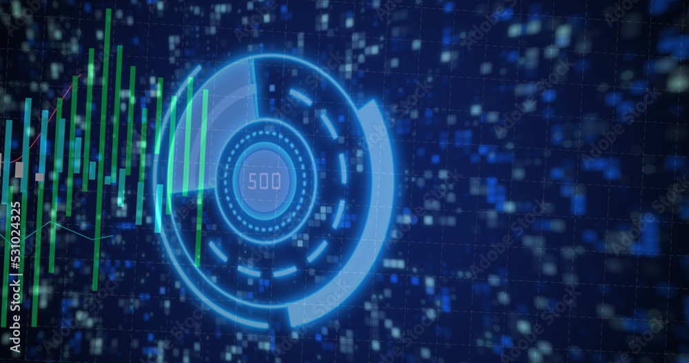 Image of graph over scope scanning with data processing and moving columns Image of graph over scope scanning with data processing and moving columns