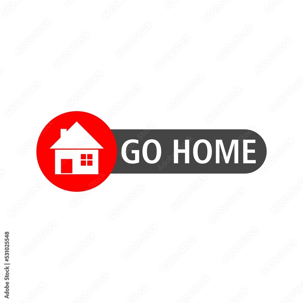 Go Home icon. Simple Home, Home logo isolated on white background Go Home icon. Simple Home, Home logo isolated on white background