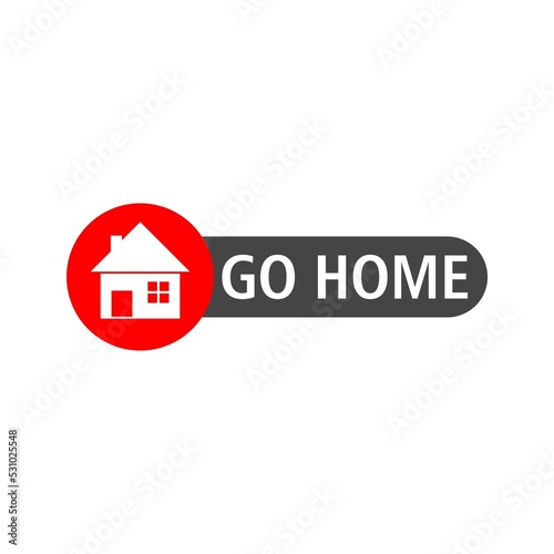 Go Home icon. Simple Home  Home logo isolated on white background