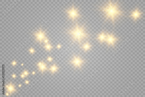Brilliant gold dust vector shine. Glittering shiny ornaments for background. Vector illustration.	