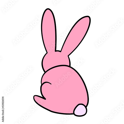 Cute bunny illustration, adorable animal decoration