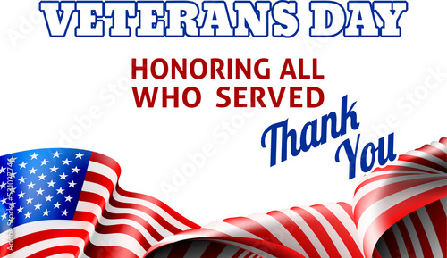 Veterans Day American Flag ...