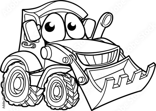 Cartoon Character Digger Bu...