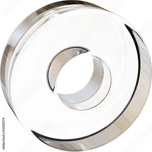 3d rendering. Abstract geometric shapes illustration. Modern minimal glass objects isolated on transparent background