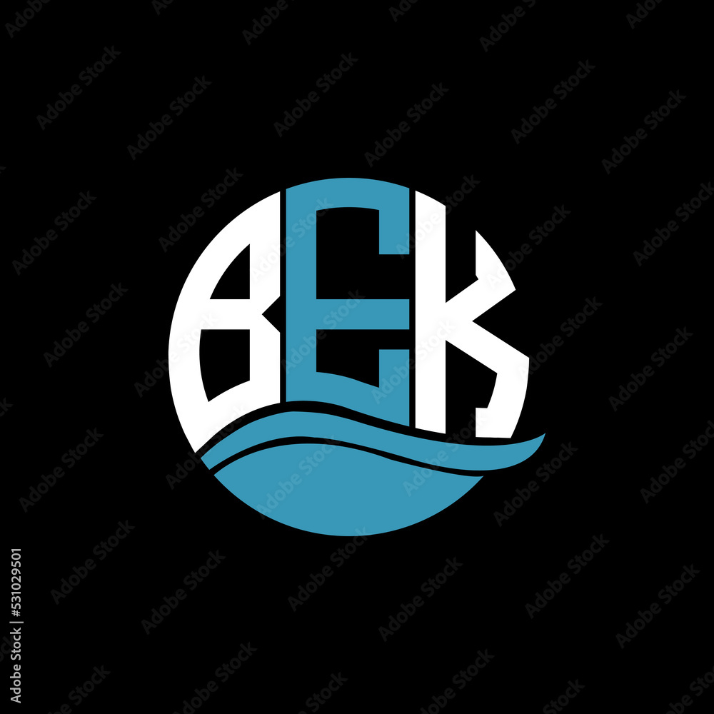 BEK logo monogram isolated on circle element design template, BEK