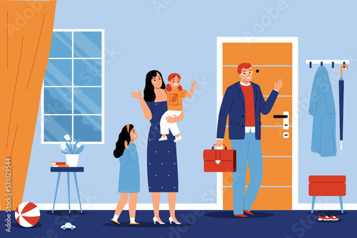 Dad Leaving Home For Work