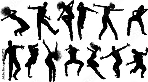 Street Dance Dancer Silhouettes photo