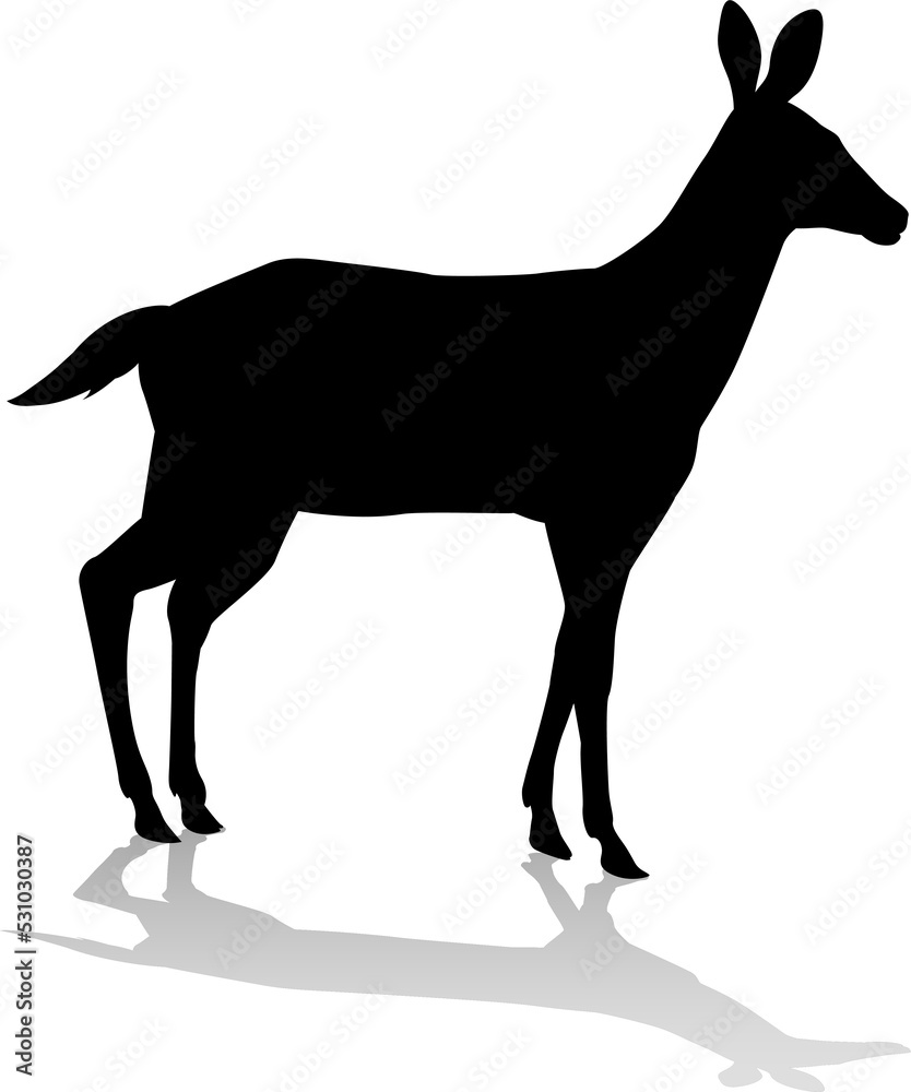 Obraz premium Deer Animal Silhouette