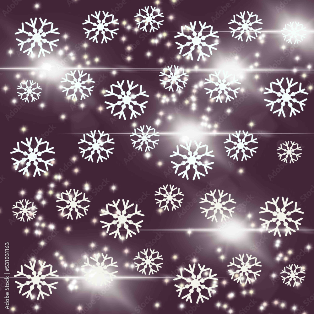 christmas background with snowflakes