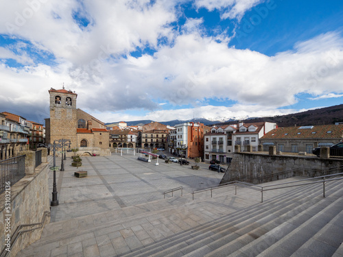 Main square of Bejar in Salamanca Spain. photo