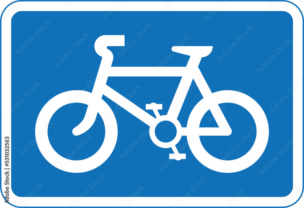 route recommended for pedal cycles