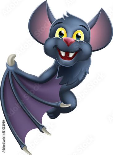 Halloween Vampire Bat Carto...