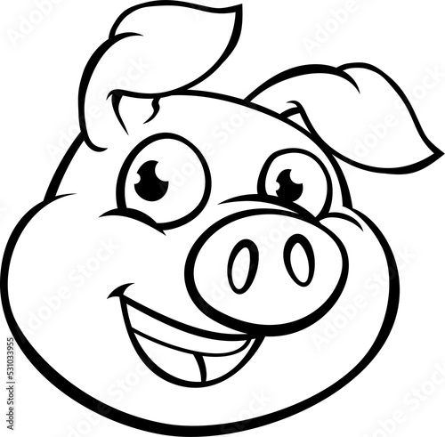 Cartoon Pig Mascot Character