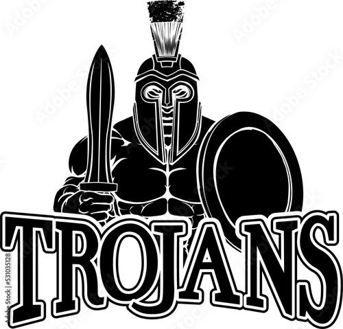 Spartan Trojan Sports Mascot