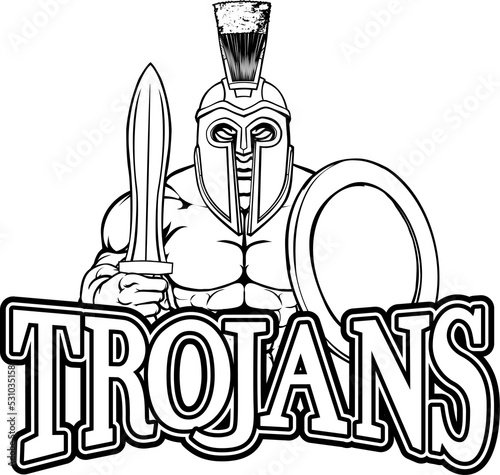 Spartan Trojan Sports Mascot