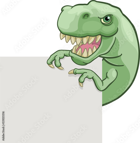 Dinosaur T Rex Peeking and ...