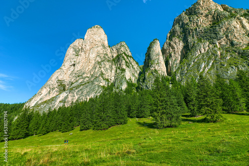 Mount Stevia in Vallunga. Selva di Valgardena, South Tyrol, Italy