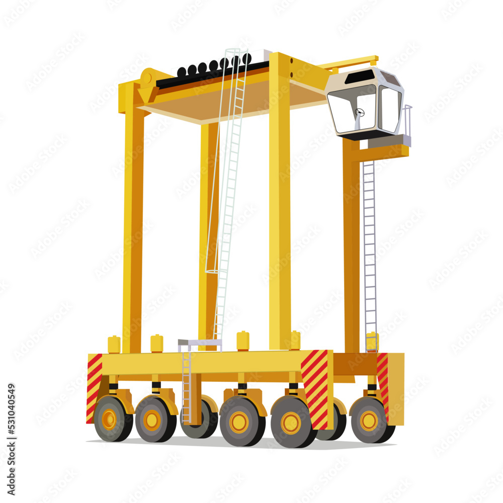 Ταπετσαρία Straddle carrier or straddle truck isolated on the white background