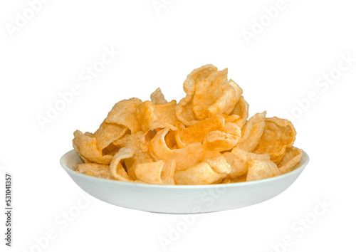 Potato chips on a transparent background. Corn chips on a transparent background. Finger food.