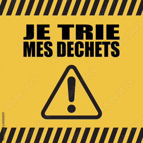 Logo je trie mes déchets. photo