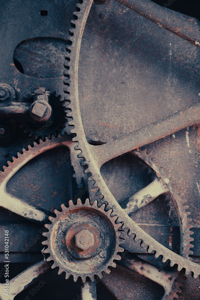 Rusty large gears from old mechanism Rusty large gears from old mechanism