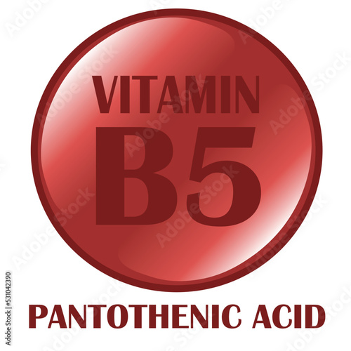 Pantothenic acid, Vitamin B5, Circular pictogram