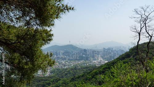 Seoul city view from the mountain