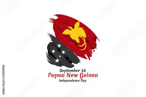 September 16, Independence Day of Papua New Guinea. vector illustration. Suitable for greeting card, poster and banner.