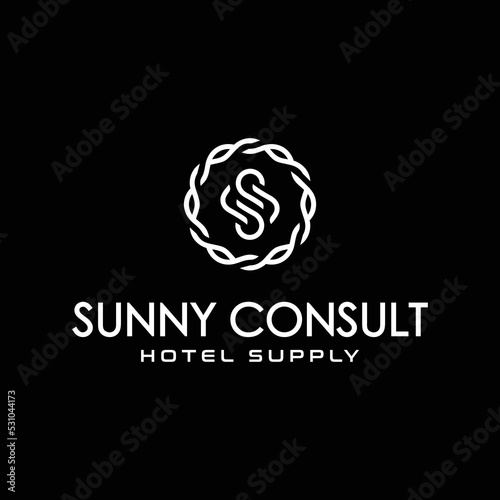 Letters S and C or SC line logo design. Linear minimal stylish emblem. Luxury elegant vector element. Premium business logotype. Graphic alphabet symbol for corporate business identity