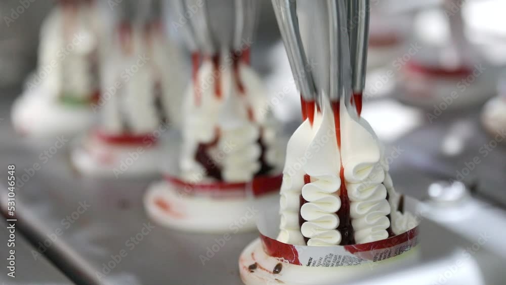 How ice cream is made. Ice cream production. Modern ice cream factory