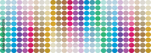Color guide dots banner. Vector background illustration.