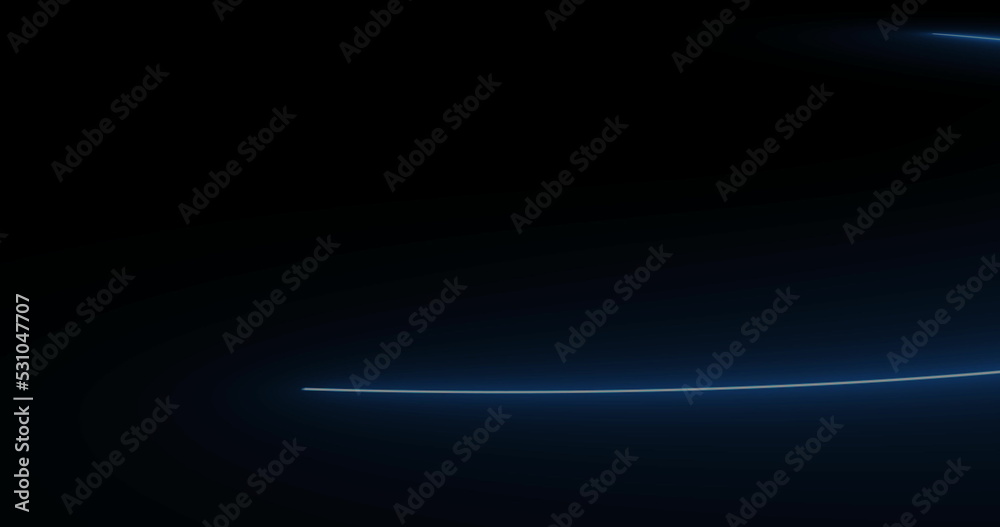 Image of blue neon trails on black background
